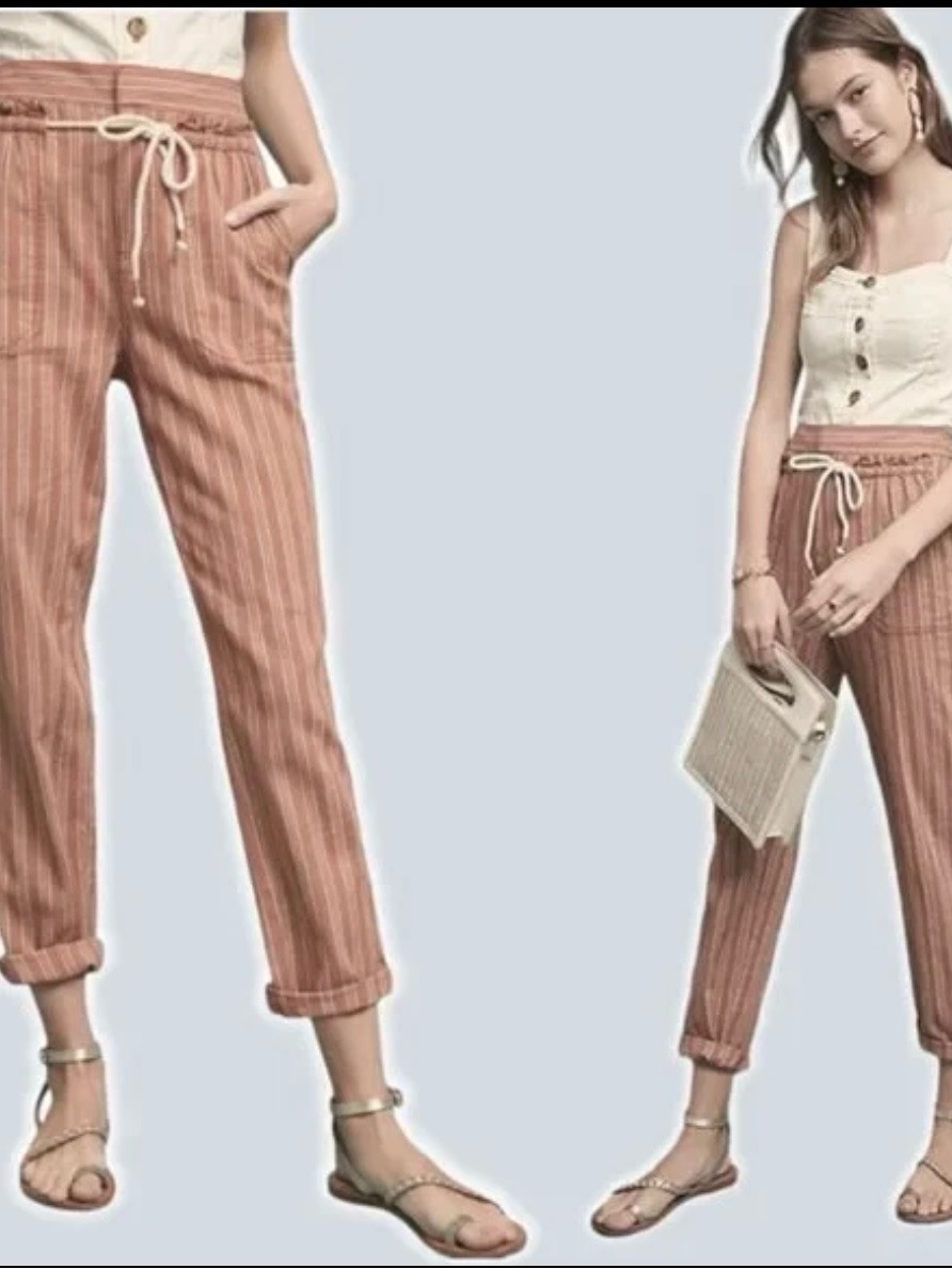 Anthropologie Terracotta Seashore Linen Pants Xs